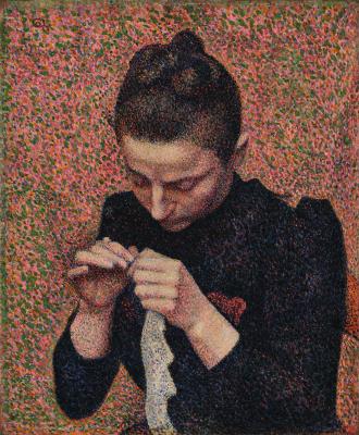 Young Woman Crocheting (Julie Lemmen)