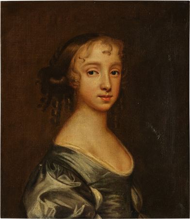 Portrait of a Girl in a Blue Satin Dress