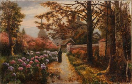 Outside the Monastery Walls by Mikhail Andrjejevits Berkos - Auction record, sale price, and art valuation. Compare with similar artists and explore comparable artworks.