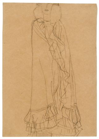 Stehend von vorne (Studie für Bildnis Adele Bloch-Bauer) (Study for Portrait I of Adele Bloch-Bauer)