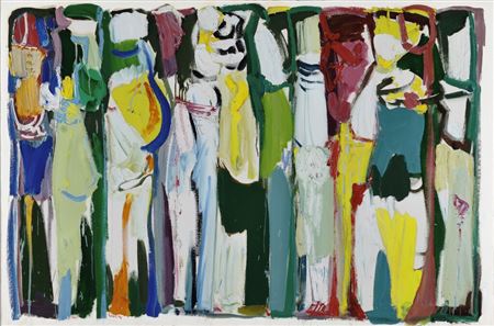 The March to Deir-Zor (La Grande Marche) by Paul Guiragossian - Auction record, sale price, and art valuation. Compare with similar artists and explore comparable artworks.