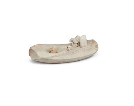 Boat and Duck Sculpture