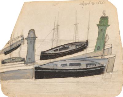 Boats by a Jetty with Lighthouses