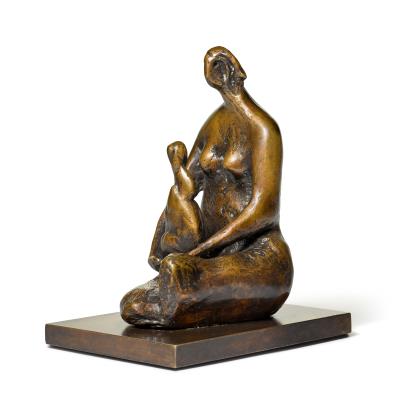 Seated Woman Holding Child