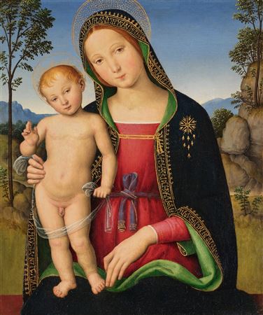 The Virgin and Child in a landscape
