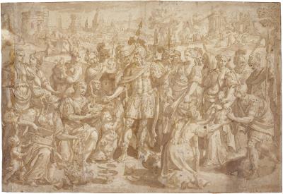 A General, possibly Alexander the Great, Presented with Treasure