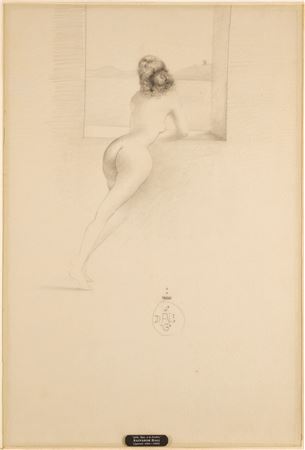 Gala naked at the window