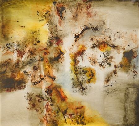 Sample artwork by Laxman Shrestha, known for abstract painting - View similar artists and auction records
