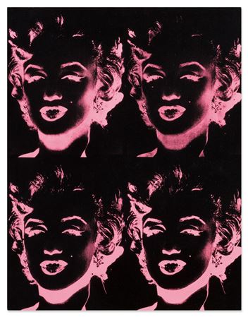 Four Pink Marilyns (Reversal Series)