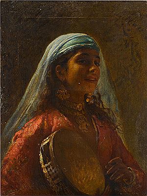 Egyptian Girl with a Tambourine