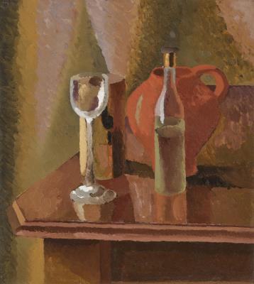 Still Life with Bottle and Glass (Double Sided)