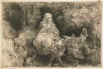 The Flight into Egypt: crossing a Brook
