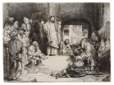 Christ preaching ('La Petite Tombe') (B., Holl. 67; New Holl. 298)
