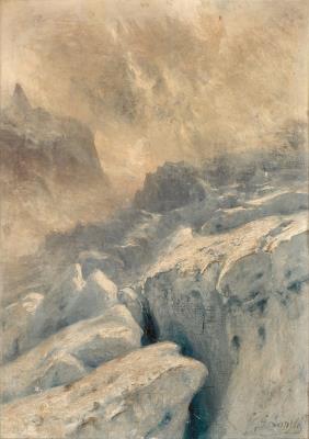 Crevasses on the Glacier du Géant, below the Col du Géant, Vallée Blanche, Chamonix by Gabriel Loppe - Auction record, sale price, and art valuation. Compare with similar artists and explore comparable artworks.