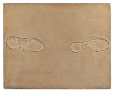 White with Footprints