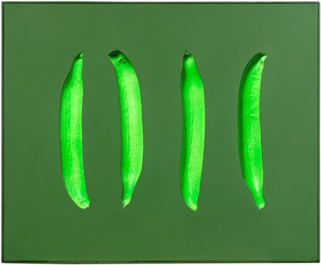 The four green cucumbers by Roy Adzak - Auction record, sale price, and art valuation. Compare with similar artists and explore comparable artworks.