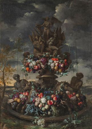 Fountain with an Allegory of Victory and a still life