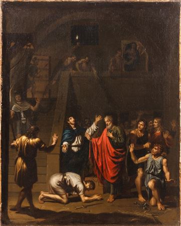The Conversion of the Jailer by Saint Paul, riccordo of the May of Our Lady