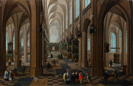 Interior of the Antwerp Cathedral of Our Lady