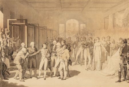 Bonaparte visiting the Sevène Frères Silk Manufactory in Rouen