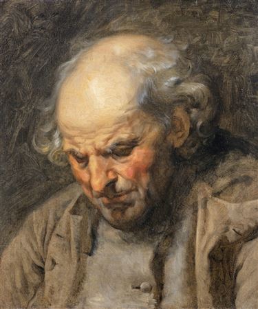 Study of an old man, head and shoulders