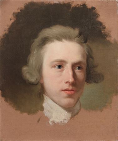 Portrait sketch of the head of a young man