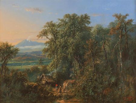 Javanese Landscape: View of Merbabu and Merapi