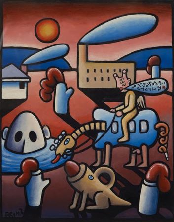 Dadarama (The Prehistoric Fish Monsters And Their Mambo) Friends Heartily Endorse The Surrealist Exhibition), 1994