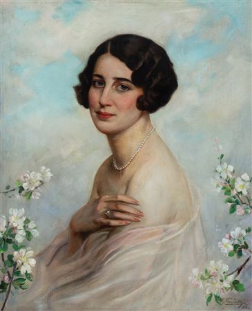 Portrait of a Woman with a String of Pearls by Stanislaw Zawadzki - Auction record, sale price, and art valuation. Compare with similar artists and explore comparable artworks.