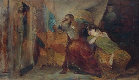 Zygmunt August i Barbara Giżanka, ok. 1874 r. by Maurycy Gottlieb - Auction record, sale price, and art valuation. Compare with similar artists and explore comparable artworks.