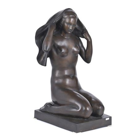 ‘Female nude with a veil’
