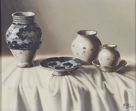 "CERAMIC STILL LIFE", 1987 by Manuel Blesa - Auction record, sale price, and art valuation. Compare with similar artists and explore comparable artworks.