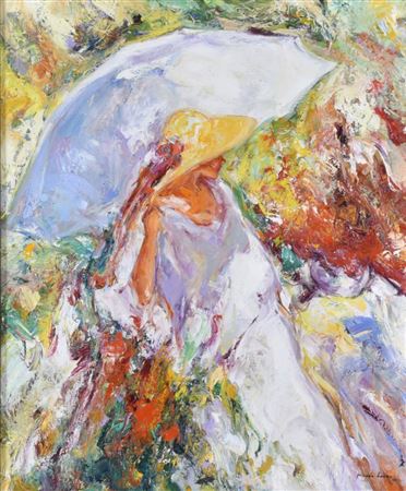 ‘Woman with a parasol’
