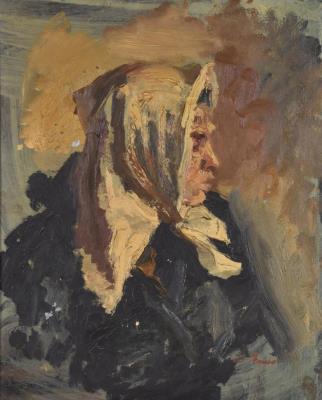 Woman's portrait with scarf
