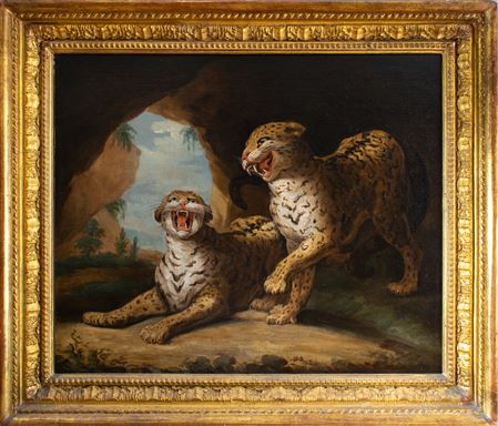 Two Leopards at Play from the Royal Menagerie 1797