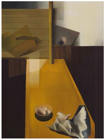 Surreal Composition in Ochre and Brown by Berenice Michelow - Auction record, sale price, and art valuation. Compare with similar artists and explore comparable artworks.