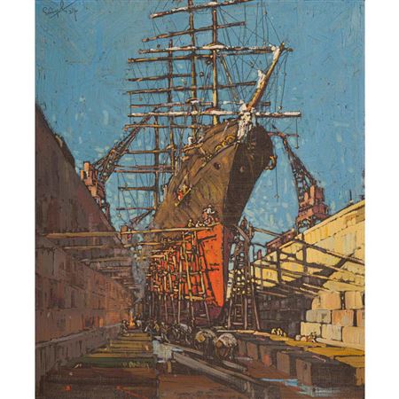Schooner in Durban Graving Dock