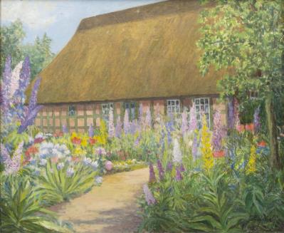 Farm House with Flowers by Carl Emil Uphoff - Auction record, sale price, and art valuation. Compare with similar artists and explore comparable artworks.
