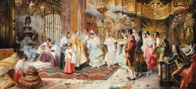 Sample artwork by Salvador Viniegra Y Lasso (1862 - 1915), known for genre themes and history painting - View similar artists and auction records
