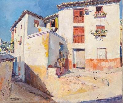 Granada Corner by Joaquin Capulino Jauregui - Auction record, sale price, and art valuation. Compare with similar artists and explore comparable artworks.