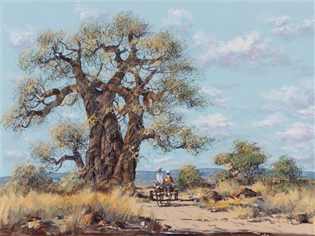BAOBAB TREE WITH DONKEY CART