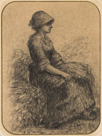 Une Glaneuse assise.