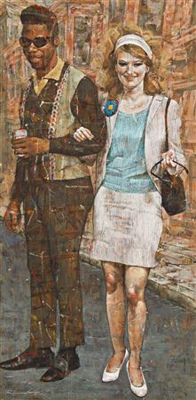 Untitled (Couple) by Raymond Howell - Auction record, sale price, and art valuation. Compare with similar artists and explore comparable artworks.