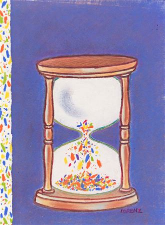 Confetti hourglass