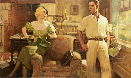 Couple in living room