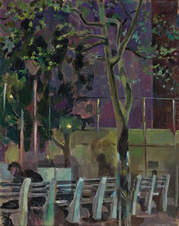 Night Scene, (West Fourth Street) 1961