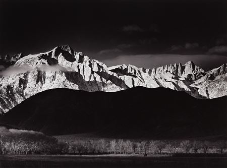 Winter Sunrise, Sierra Nevada, from Lone Pine, California