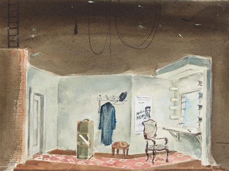 A dressing room in a Boston Theatre by Boris Solomonovich Aronson - Auction record, sale price, and art valuation. Compare with similar artists and explore comparable artworks.