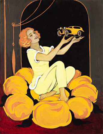 Bugatti poster advertisement maquette