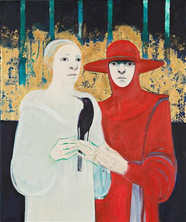 Two Women with Bird by Selina Trieff - Auction record, sale price, and art valuation. Compare with similar artists and explore comparable artworks.